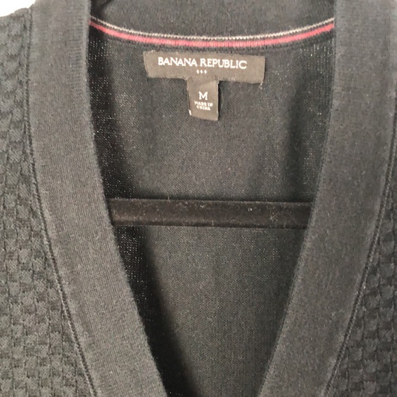 Used Banana Republic Button-Up Cardigan in black. - Picture 2 of 3